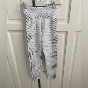 White Yoga Pants with Black design FFIT Apparel